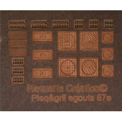 Plaque et grille d'égout 87e